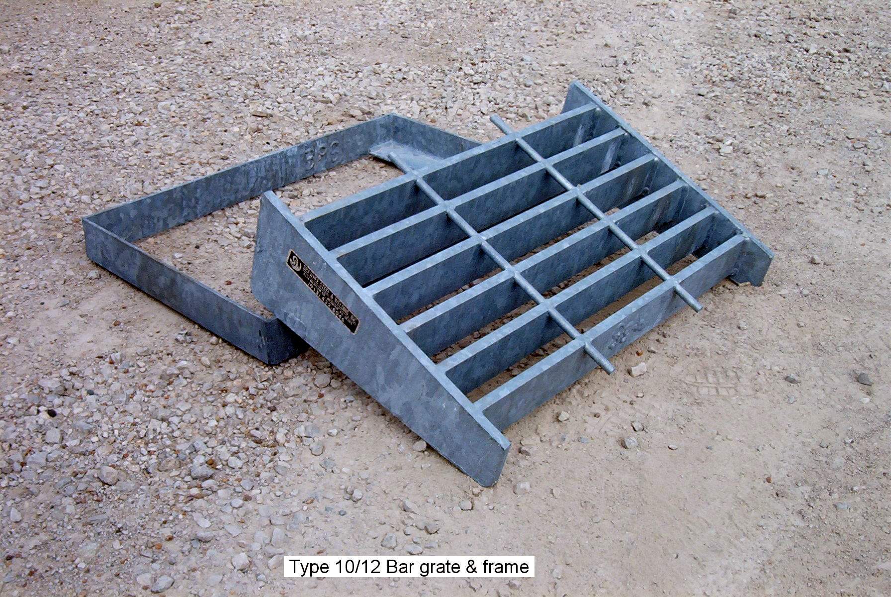 Type 10/12 steel bar grate and frame.