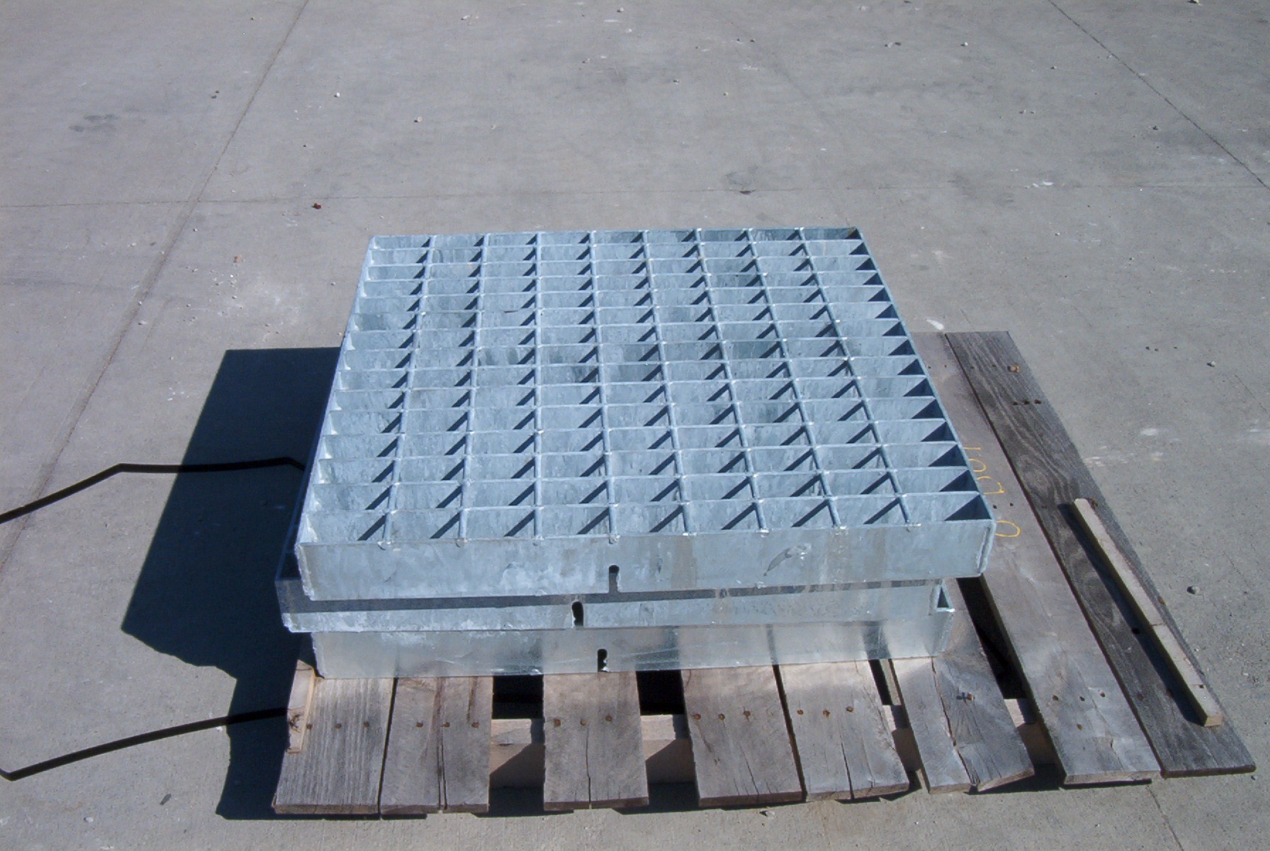 Steel bar grates.