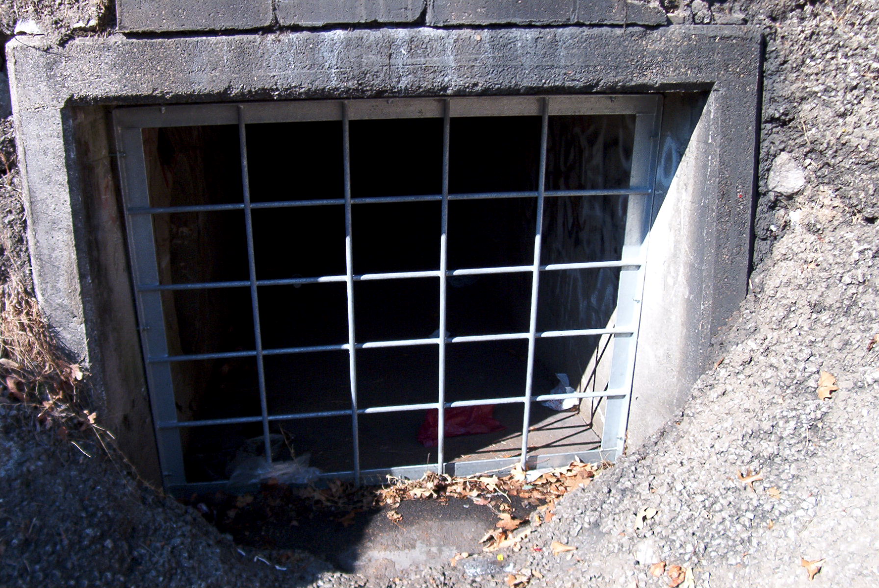 Steel outlet grate.